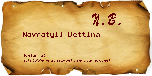 Navratyil Bettina névjegykártya